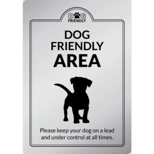 Dog Friendly Area Interior Sign
