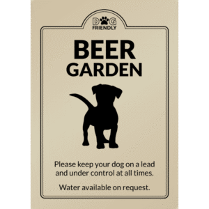 Dog Friendly Beer Garden - Exterior Sign