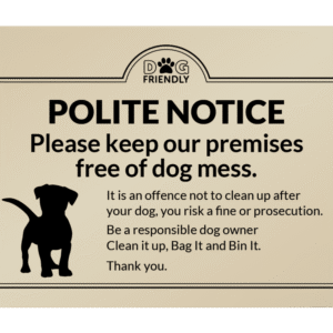 Dog Mess Clean It Up - Exterior Sign