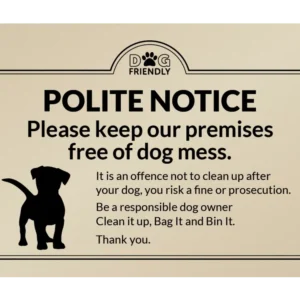 Dog Mess Clean It Up - Exterior Sign