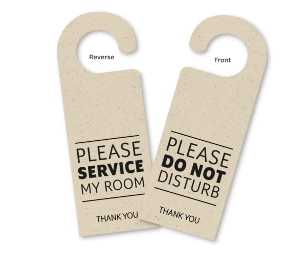 Red / Green Do Not Disturb / Please Service Room Door Hangers - Image 3