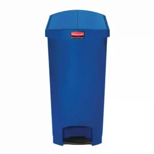 Rubbermaid Slim Jim End Step on Pedal Bin Blue 90 Ltr
