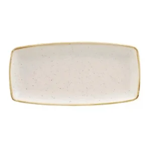 Churchill Stonecast Rectangular Plate Barley White 295 x 150mm