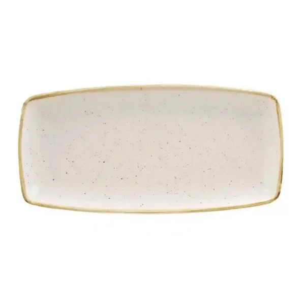 Churchill Stonecast Rectangular Plate Barley White 295 x 150mm