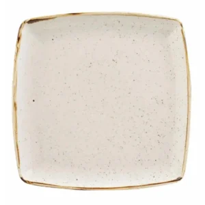 Churchill Stonecast Deep Square Plate Barley White 260mm