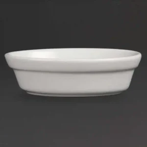 Olympia Whiteware Oval Pie Bowls 145mm
