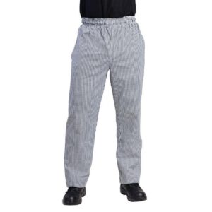 Whites Unisex Vegas Chefs Trousers Black and White Check M