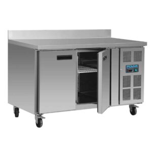 Polar Counter 2 Door Fridge with Upstand 282 Ltr