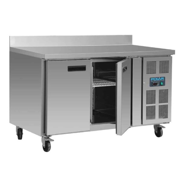 Polar Counter 2 Door Fridge with Upstand 282 Ltr