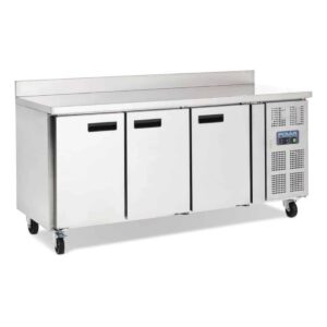 Polar Counter 3 Door  Fridge with Upstand 417 Ltr