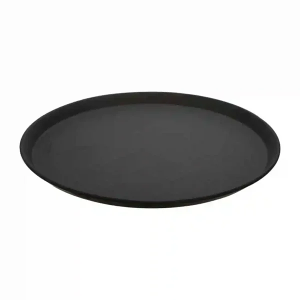 Cambro Fibreglass Round Non-Skid Tray Black 16in