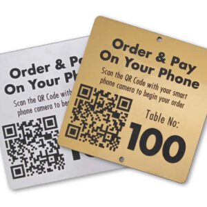 QR Code Table Number 100 x 100mm
