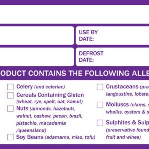 Preparation and Allergen Food Labels
