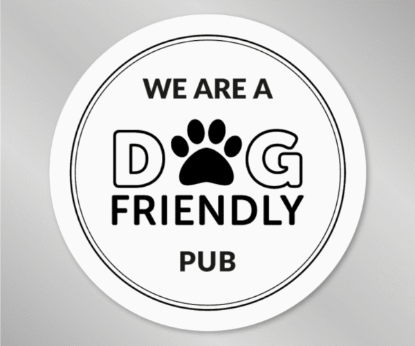 We are a Dog Friendly Window Sticker - Smart Hospitality Supplies