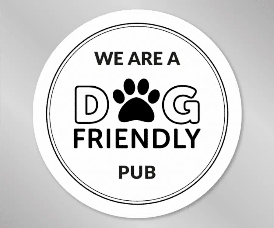 We are a Dog Friendly Window Sticker - Smart Hospitality Supplies
