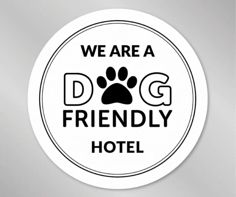 We are a Dog Friendly Window Sticker - Smart Hospitality Supplies