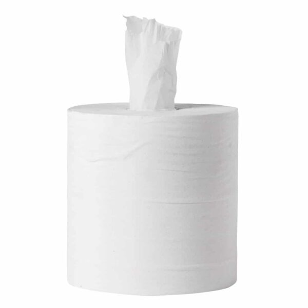 Jantex White Centrefeed Roll 1ply 6 Pack
