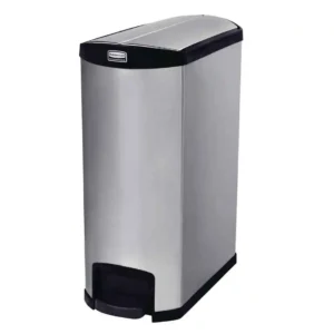 Rubbermaid Slim Jim End Step on Stainless Steel 90L