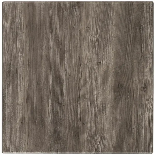 Werzalit Pre-drilled Square Table Top  Ponderosa Grey 700mm