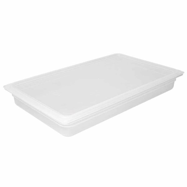 Vogue Polypropylene 1/1 Gastronorm Container with Lid 150mm