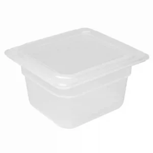 Vogue Polypropylene 1/6 Gastronorm Container with Lid 150mm