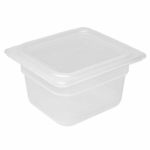 Vogue Polypropylene 1/6 Gastronorm Container with Lid 150mm
