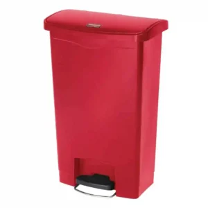 Rubbermaid Slim Jim Step on Front Pedal Red 50Ltr