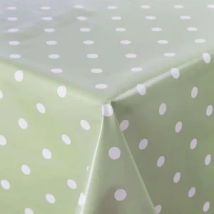 PVC Green Polka Dot Table Cloth 55in