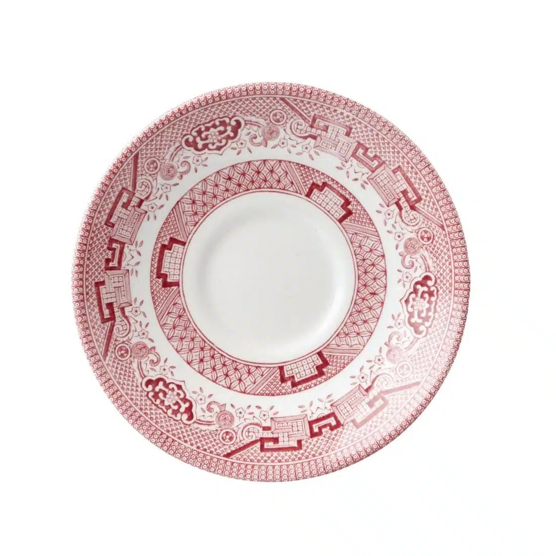 Churchill Vintage Prints Willow Georgian Saucer Cranberry 141mm