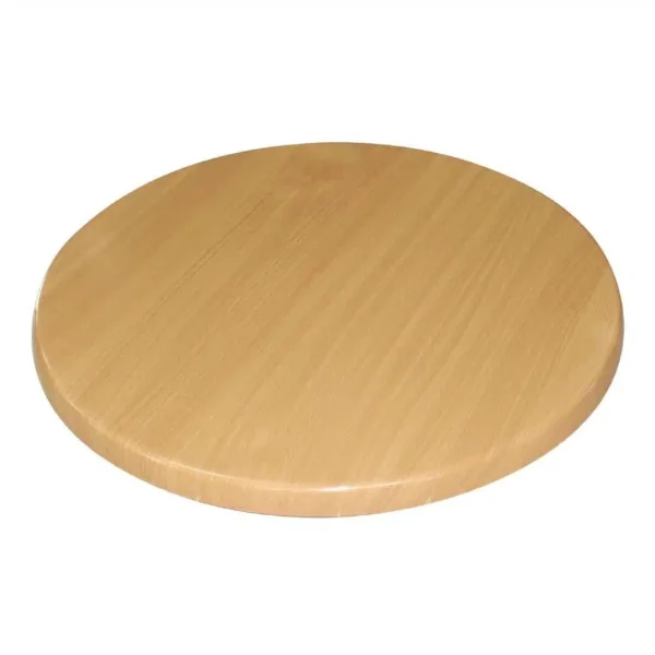 Bolero Pre-drilled Round Table Top Beech Effect 800mm