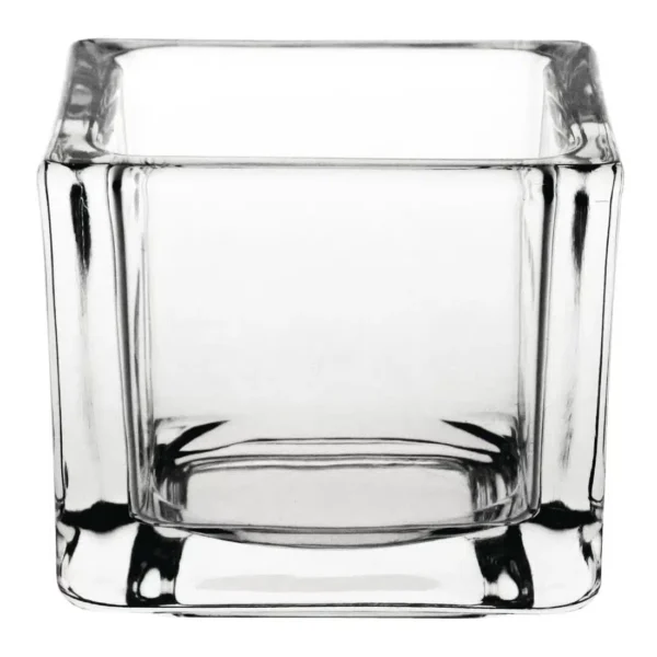 Olympia Glass Tealight Holder Square Clear