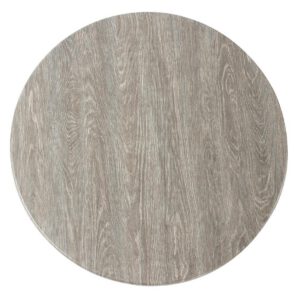 Werzalit Pre-drilled Round Table Top  Limed Oak 800mm