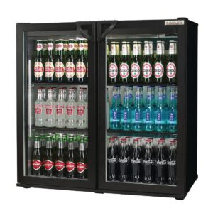 Autonumis Popular Double Hinged Door 3Ft Back Bar Cooler Black A215179