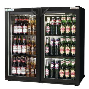 Autonumis EcoChill Double Hinged Door Maxi Back Bar Cooler, Black A21096