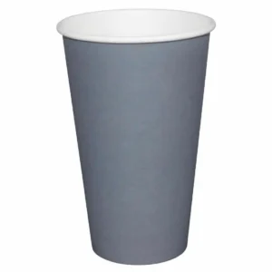 Fiesta Single Wall Takeaway Coffee Cups Charcoal 225ml / 8oz x 50