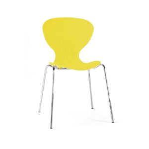 Bolero Yellow Stacking Plastic Side Chairs (Pack of 4)