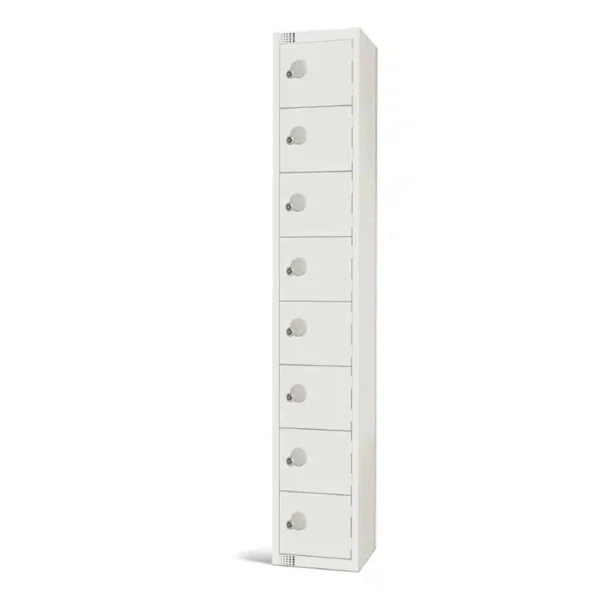 Elite Eight Door Manual Combination Locker Locker White