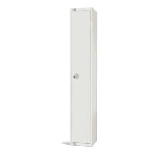 Elite Single Door Padlock Locker White