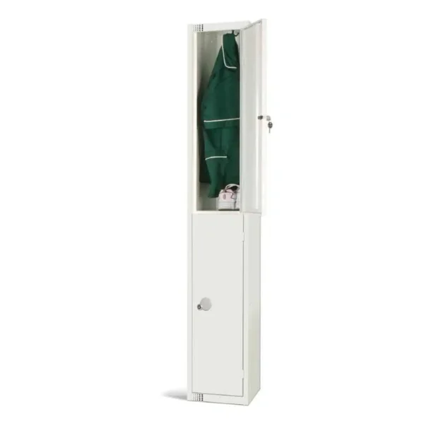 Elite Double Door Padlock Locker White