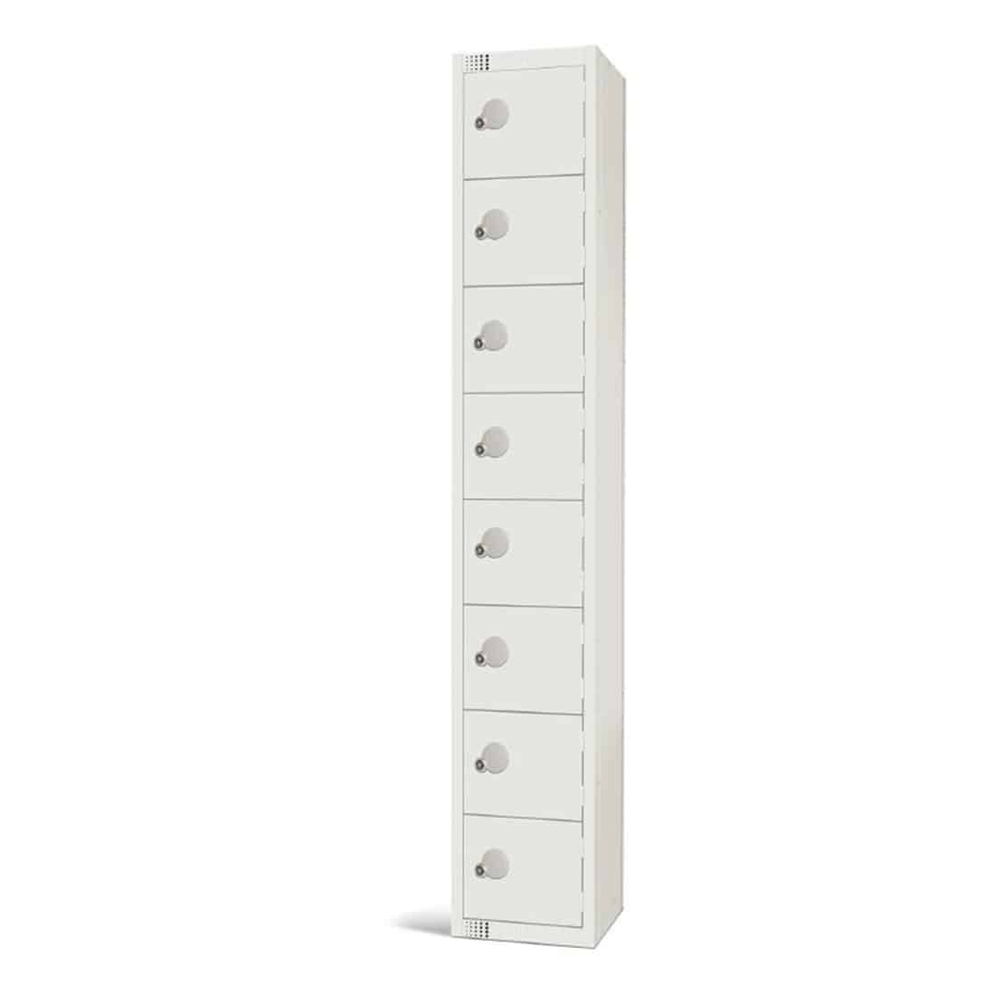 Elite Eight Door Manual Combination Locker Locker White
