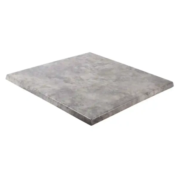 Werzalit Pre-drilled Square Table Top  Concrete 800mm