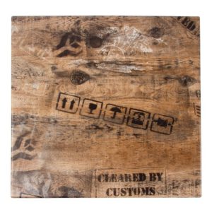 Werzalit Pre-drilled Square Table Top  Ex Works 800mm