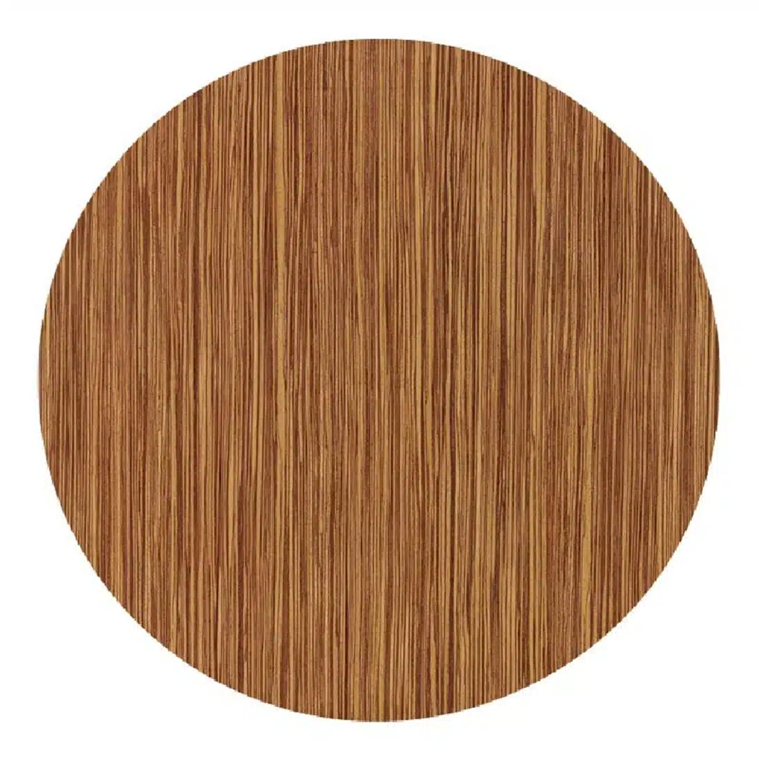 Werzalit Pre-drilled Round Table Top Zebrano 700mm