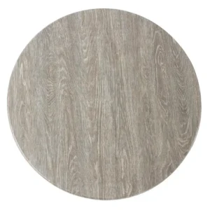 Werzalit Pre-drilled Round Table Top  Limed Oak 700mm