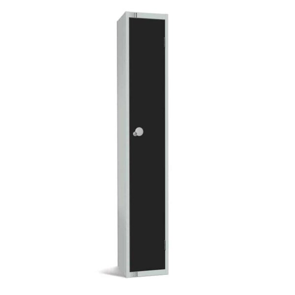Elite Single Door Padlock Locker Black