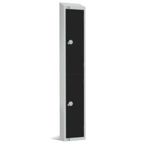 Elite Double Door Electronic Combination Locker with sloping top Black