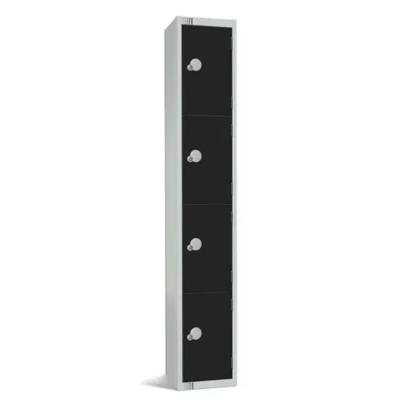 Elite Four Door Padlock Locker Black