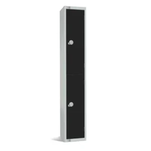 Elite Double Door Padlock Locker Black