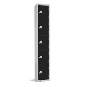 Elite Five Door Electronic Combination Locker Black