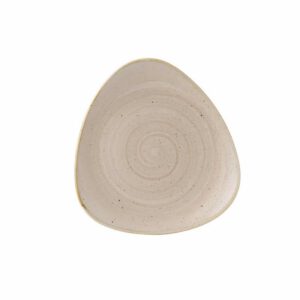 Churchill Stonecast Triangle Plate Nutmeg Cream 229mm